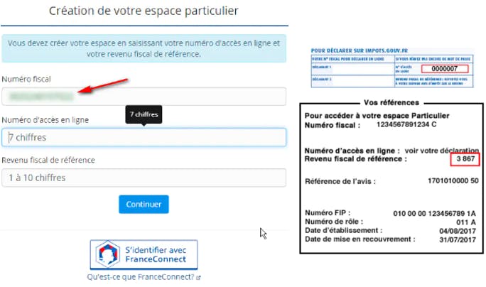 Comment obtenir mon numero fiscal de reference