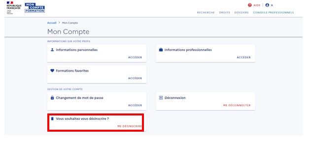 Se désinscrire