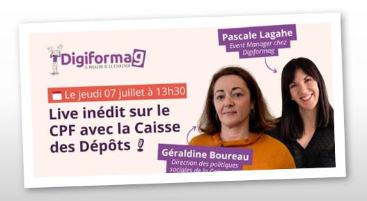 Live inédit sur le CPF avec la Caisse des Dépôts - 2 femmes