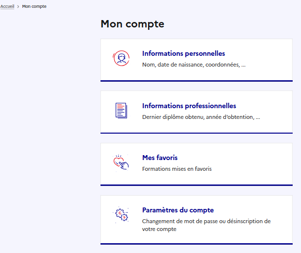 Modifier ses coordonnées